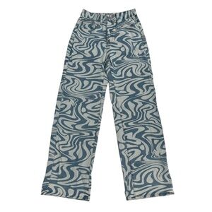 SHEIN Squiggly Pattern Wide Leg Jeans Size 2 (X-Small) Women’s